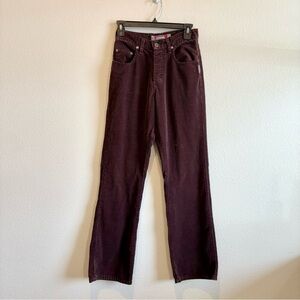 Vintage Silver Pants Women’s Brown Corduroy Low Rise Bootcut Leg Size 27 Y2K 90s